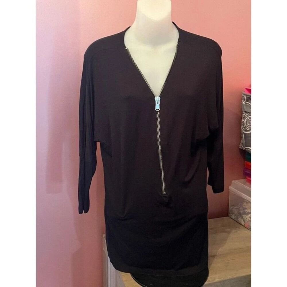 Venus Zip Up Tunic Top Size Medium